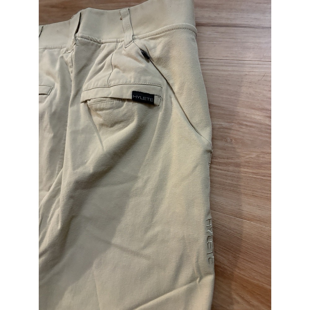 Hylete Chino Pants Mens 32x32 Khaki Beige Golf Performance Wicking Slacks‎ - Picture 3 of 7